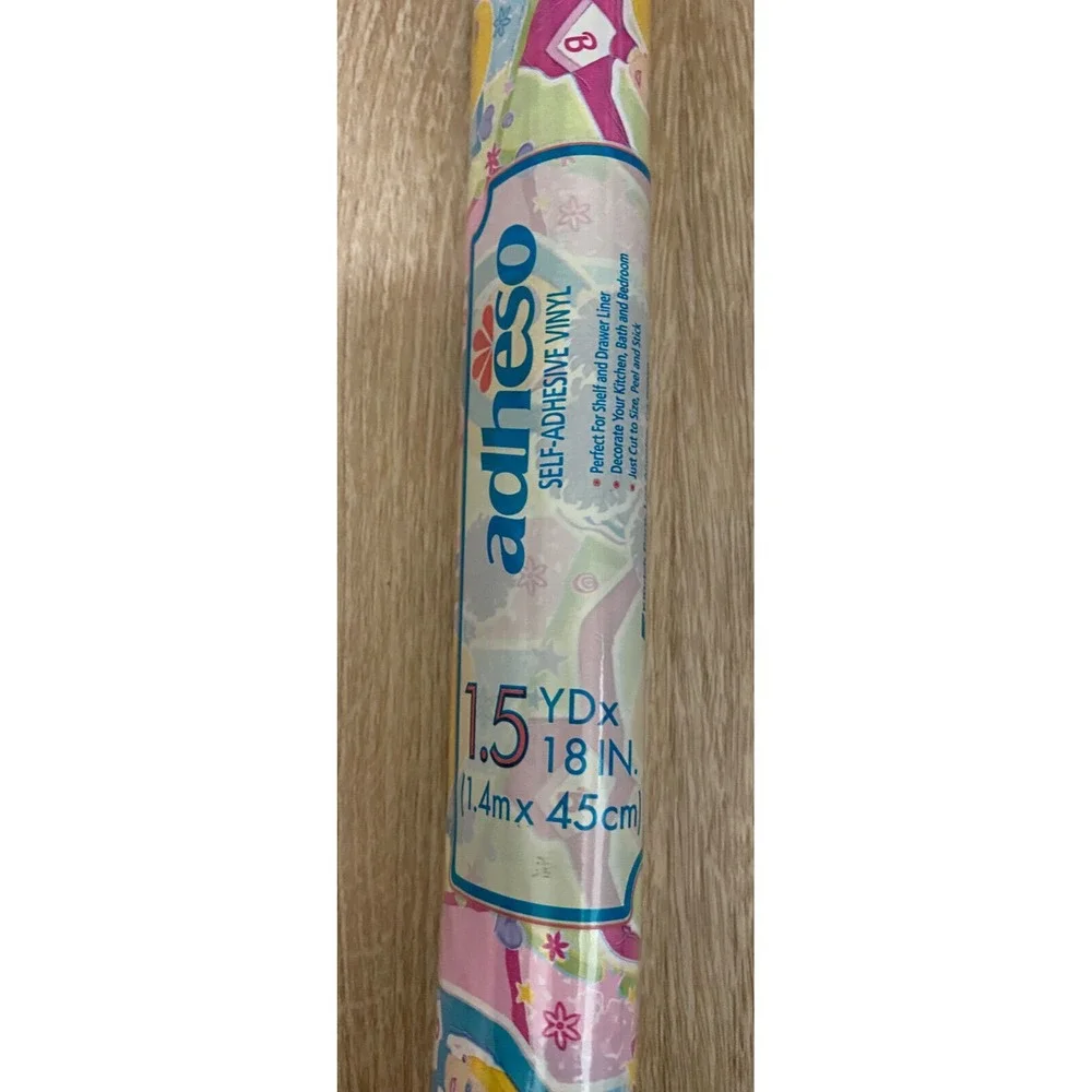 Vtg Barbie Contact Paper Adheso Self Adhesive Vinyl 1.5 Yards x 18